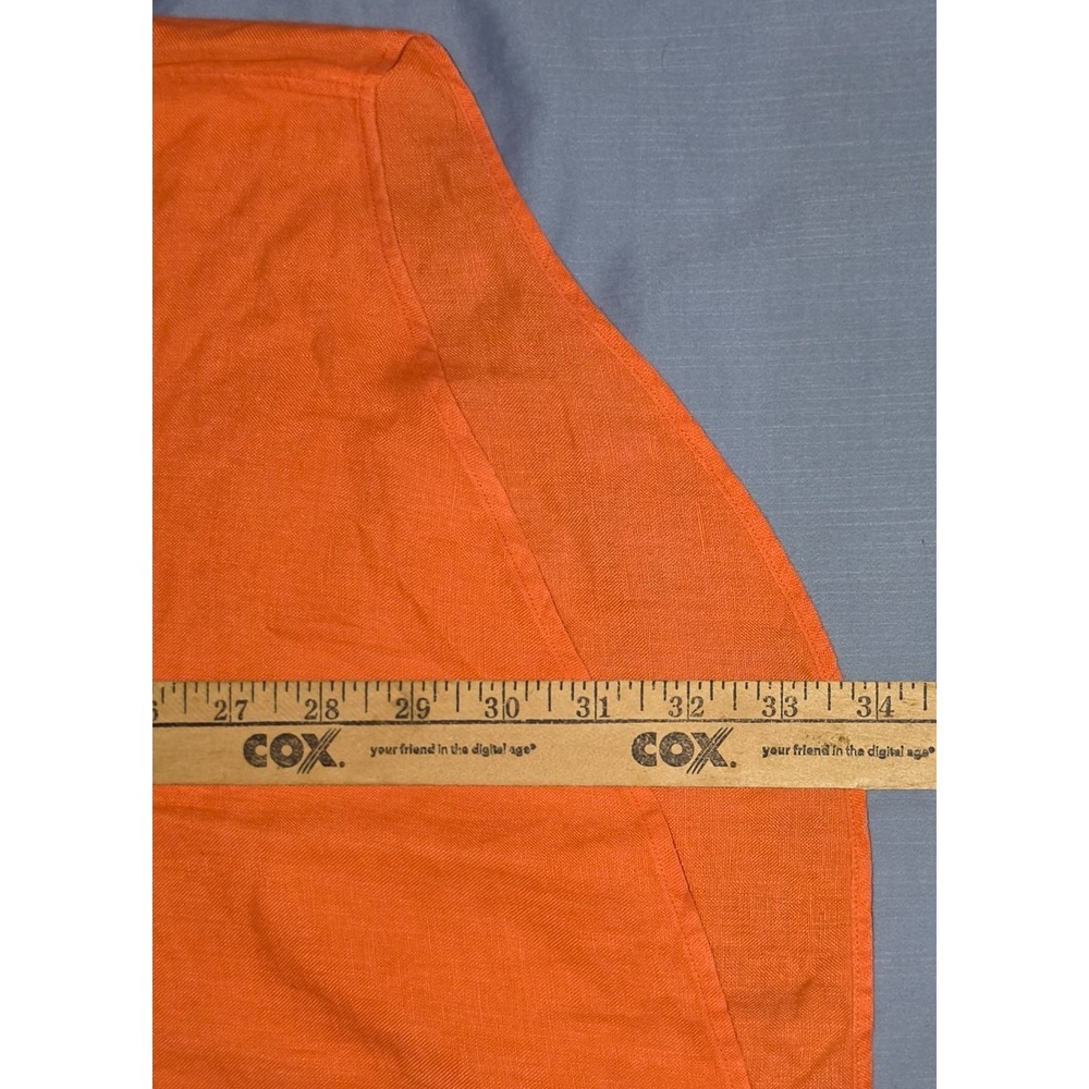 Vintage‎ Polo Ralph Lauren Lowell Sport Linen Button Up Shirt Mens XL Orange - Picture 7 of 8